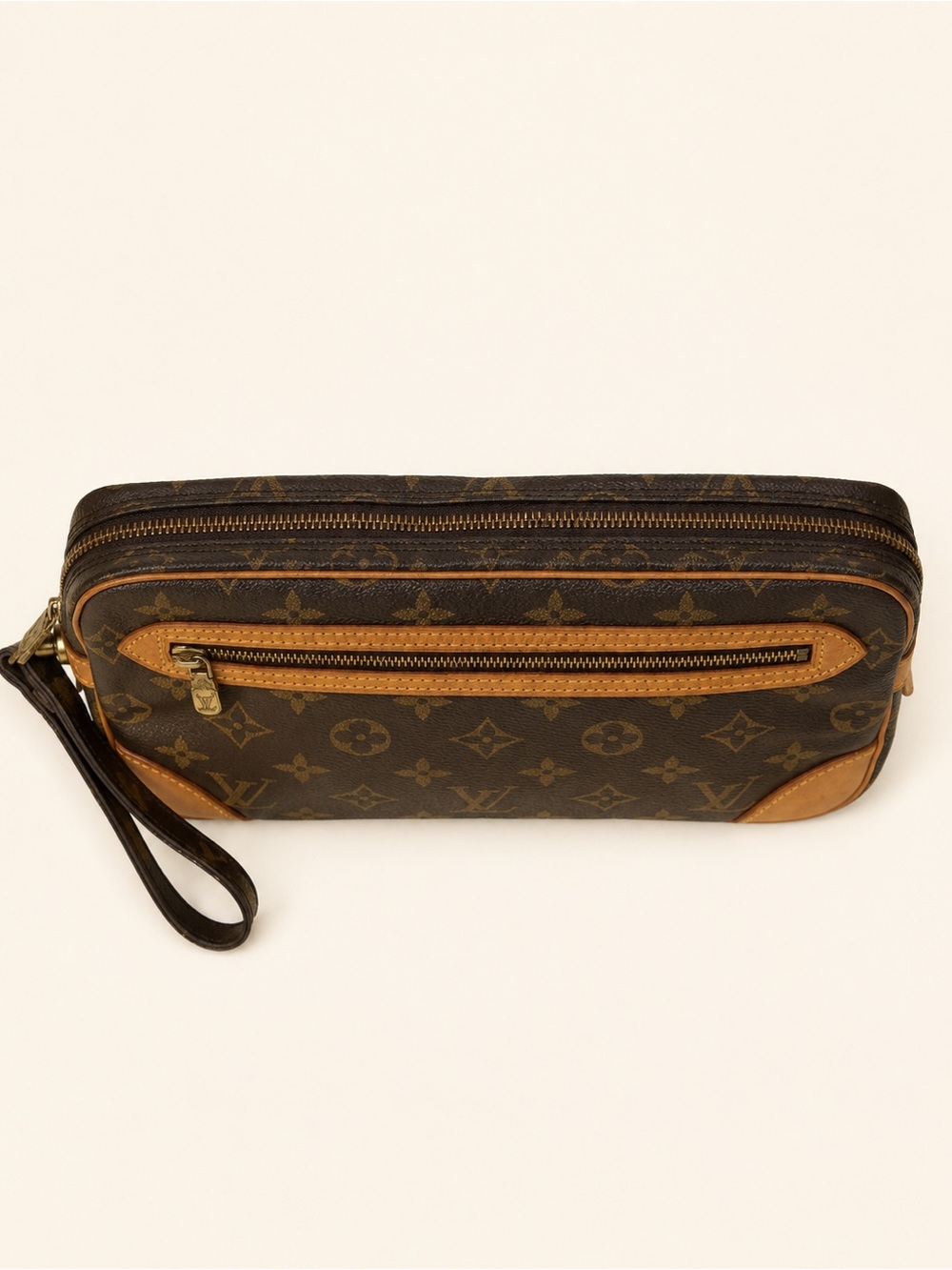 Louis Vuitton Marly Dragonne GM Monogram Wristlet Clutch COA - Picture 6 of 12